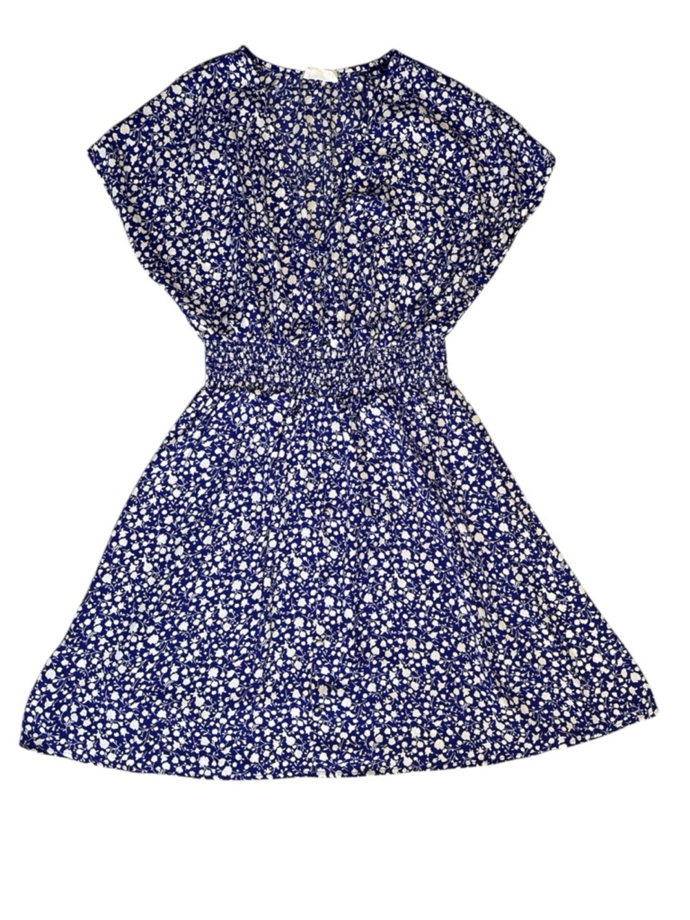 Sienna Sky Womens Dress Size S Blue White Floral Short Flutter Lined Skirt